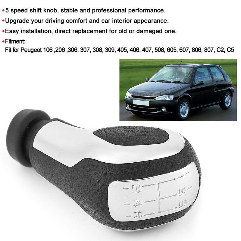 Car 5 Speed Gear Shift Knob Handball Lever Fit for