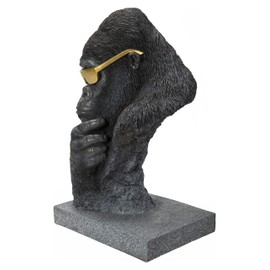 Hi-Line Gift Gorilla Head with Golden Glasses