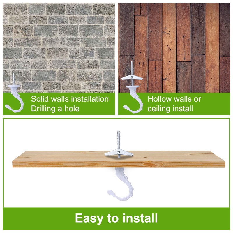 AIEX 4 Sets Ceiling Hooks, Plant Hooks for Ceiling with
