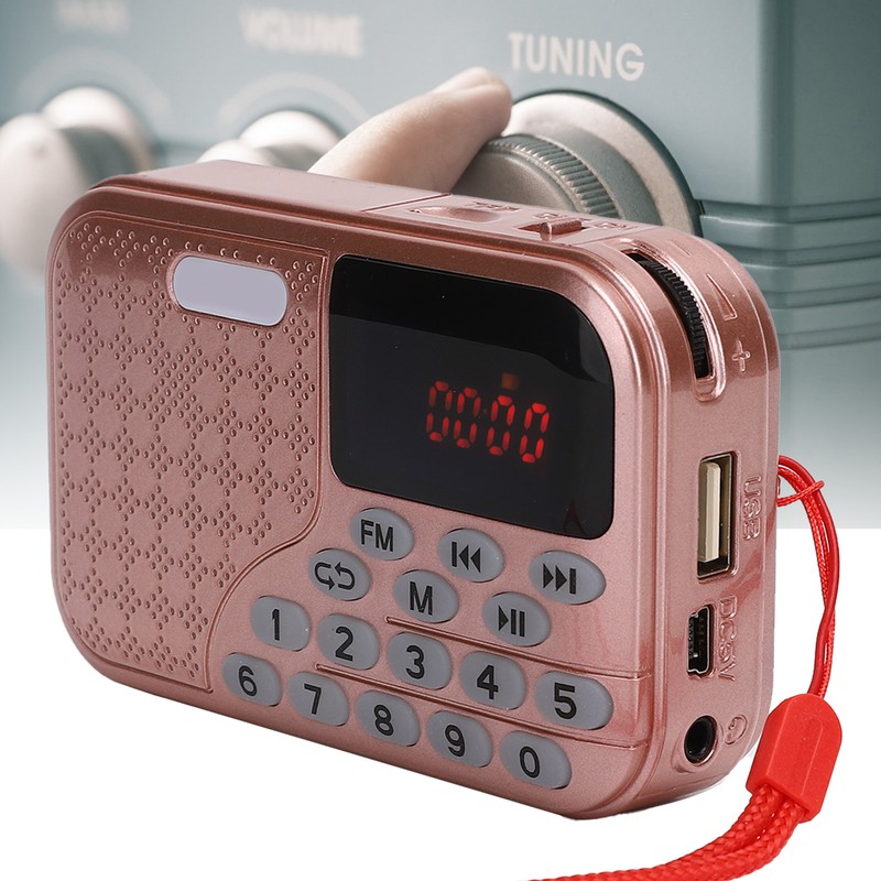 M‑128 Portable Pocket Radio Mini FM Receiver USB Memory Card