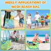 Pack of 4 Beach Toy Bag, Large, Foldable Reusable Mesh