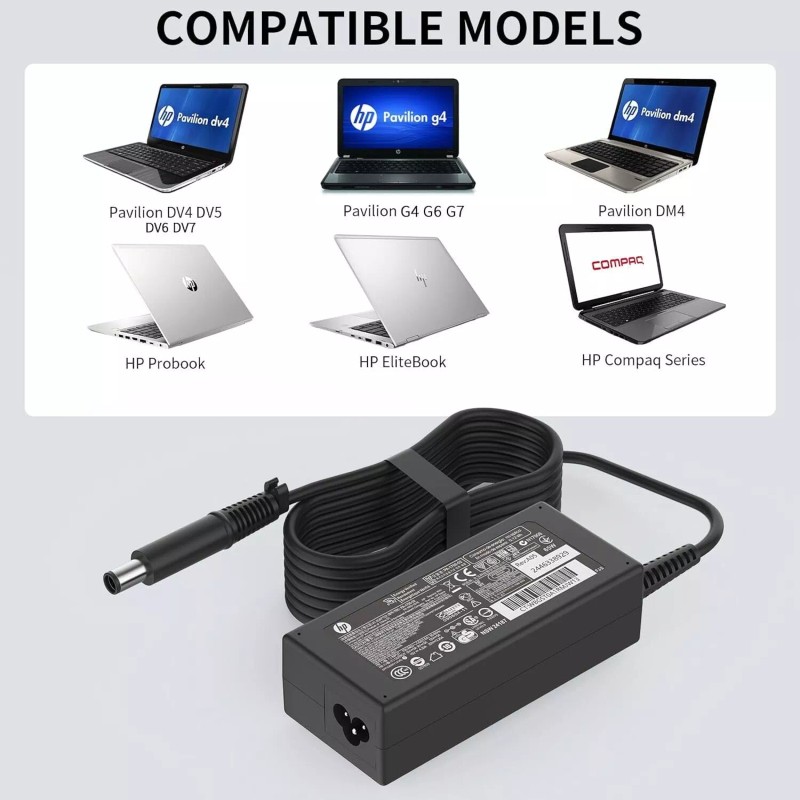 For HP Genuine 65W Charger for HP Pavilion DV7 DV6