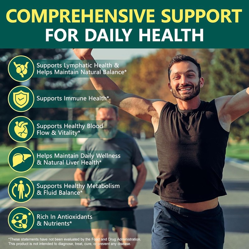 Lymphatic Drainage Supplements-| 21-in-1 Botanical Detox Formula for Lymph System