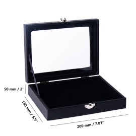 TANG SONG Black Pin Display Case Box 7.9''x 6'' Brooch Storage Lapel Jewelry Organizer