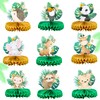 Gyufise 9Pcs Jungle Animals Honeycomb Centerpieces Safari Jungle Themed Birthday