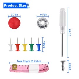 Mandark 60PCS Car Roof Headliner Repair Kit, Vehicle Roof Snap Rivets Retainer with Installation Tool, Automotive Repair Buckle for Interior Ceiling Cloth Fixing, Universal for Most Cars (Red)