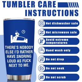 Funny Gifts for Men,Women - Mother's Day Gifts Her - Funny Birthday Gift for Husband,Wife,Boyfriend,Girlfriend,Father's Day Gift for Him - Blue Stainless Steel Tumbler 20oz