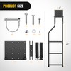 Nilight Foldable Truck Tailgate Ladder for Pickup with Aluminum Step