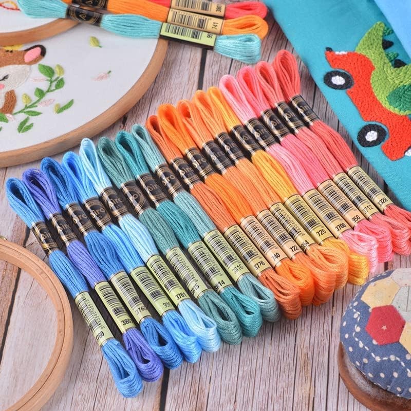 Maxee 200 Colours Embroidery Thread, Rainbow Colour, Embroidery Thread Used