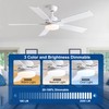 Rayqueen 52 Inch Ceiling Fans with Lights and Remote,White Ceiling