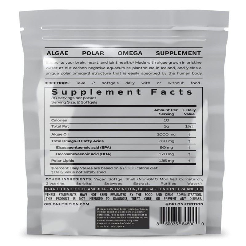 Orlo Orlo Omega 3 - Vegan Omega 3 Supplement -