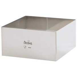 Decora Stainless Steel Square Shape, Silver, 30 x 30 x 6 cm