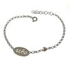 Pulsera Plata Ley 925m Cadena Seño Rolo 17 cm Profe
