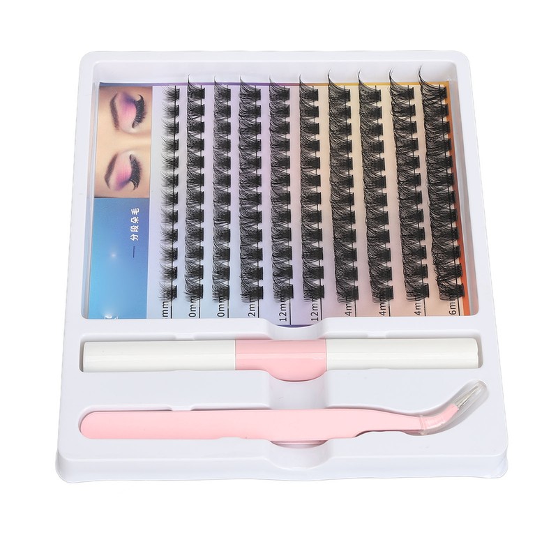 DIY Eyelash Extension Kit 120pcs Clusters 8‑16mm Individual Lash Extension