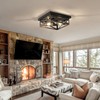 DIKAIDA 2Pack Rustic Flush Mount Ceiling Light Fixture, Modern Farmhouse