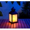 Lunartec Garden Lantern: LED Lantern with Realistic Flame Play and