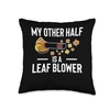 My Other Half Is A Leaf Blower Autumn Throw Pillow