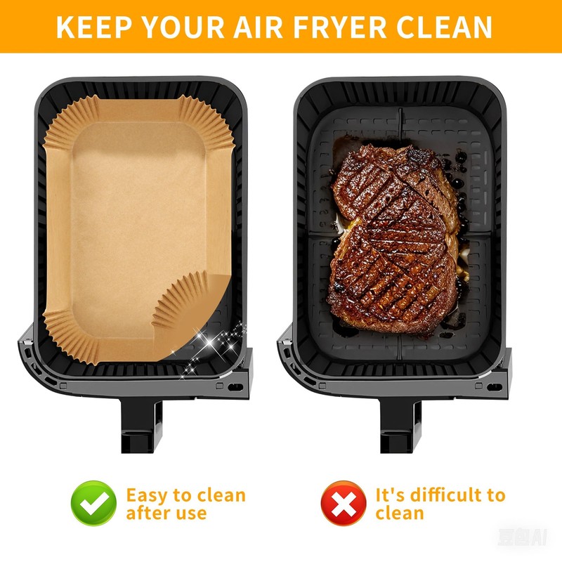 Pack of 200 Baking Paper for Hot Air Fryer, Airfryer