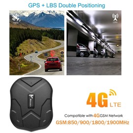 4G GPS Tracker Without Subscription 10000 mAh GPS Tracker Car 120 Days Standby Time, Real Time to Update the Position, Strong Magnetic and Waterproof with Free App