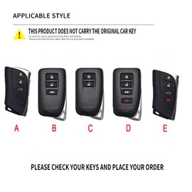 Ysbxitu Remote Key Fob Cover with Keychain Fit for Lexus ES250 ES300h ES350 NX250 NX350 NX350h NX450h+ LX600 RX350h TX350 GX550 LC500 LS500 RX350 RX450h+ Smart Key Shell Case-A Red