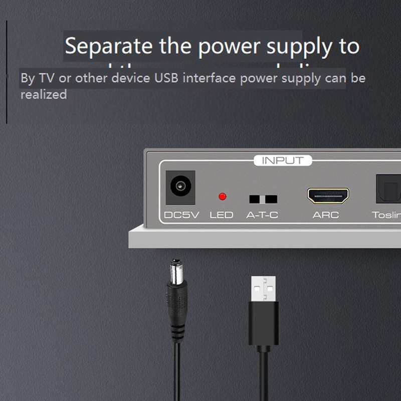 Lrocaoai 192KHz Multi Function Audio Converter,for ARC Toslink Optical SPDIF
