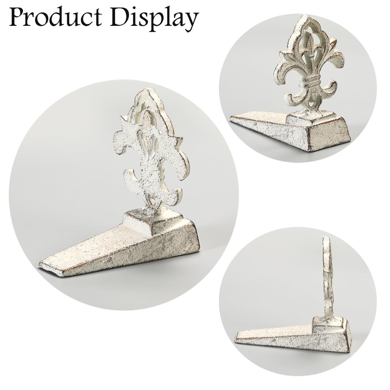 Fleur De Lis Door Stoppers Heavy Duty Cast Iron Decorative