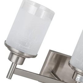 Eidonta 8 Pack White Linen Frosted Glass Lamp Shade Covers, 5.9in Height, 3.9in Diameter, 1.65in Fitter, Cylinder Light Fixture Lampshade, Glass Shade Replacement Globe for Chandelier Wall Sconce