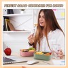 Layhit 2 Pcs Silicone Bento Box Reusable Silicone Bento Lunch