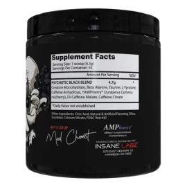 Psychotic Black Insane Labz 35 Servs Sabor Blue Raspberry