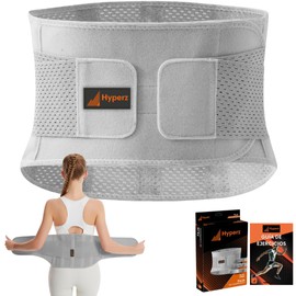 Hyperz - Cinturón de Soporte Lumbar Ajustable, Faja Lumbar para Espalda Aliviar Dolor y Lesiones, livio del dolor de espalda baja, Faja Unisex para Hombres y Mujeres, Unisex (X-Large)