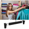 Pants Hangers,Black Clothes Plastic Pant Hangers with 2-Adjustable Anti-Rust Clips