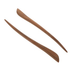 Healeved 2pcs Wooden Hair Sticks Vintage Chignon Pins for Women Chinese Style Hair Accessories Elegant Minimalist Design for Casual and Formal Occasions Stable Fixing for Updos
