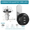 3-Digit Code Combination Lock, Pack of 2 Cam Lock, Mailbox