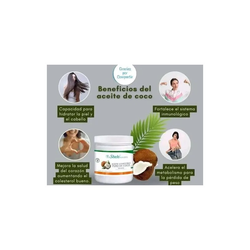 Aceite Comestible De Coco P Colesterol Orgánico Regalo