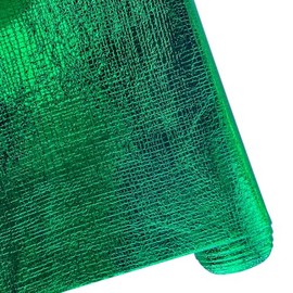 ONEART | Green Soft Metallic Embossed Textured Faux Leather, 12"×54" Thin PU Vinyl Leather Fabric for Fashion Crafts Apparel Accessories
