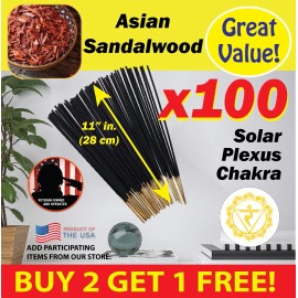 Benben Home & Lifestyle Asian Sandalwood Benben US Incense 100x11" Sticks ~ Vegan ~ High Fragrance Load