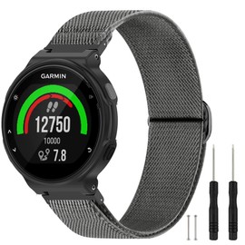 Farluya Elastic Nylon Watchband Compatible with Garmin Forerunner 235/220/230/620/630/735XT,Soft Adjustable Sport Stretchy Replacement Strap for Forerunner 235 Lite/Approach S20/S6/S5 Accessory
