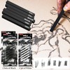 Pack of 18 Square Compressed Charcoal Pencils Compressed Graphite Material