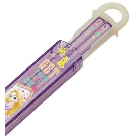 Skater ABS2AMAG Children's Antibacterial Ag+ Chopsticks and Chopsticks Case Set, Rapunzel, 6.5 inches (16.5 cm), Made in Japan