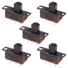 Mini Miniature On/On 6 Pin Slide Switch DPDT Electronics Hobby (Pack of 5)