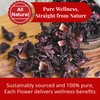 Akshit Natural Hibiscus Flowers, Dried Edible Flowers/Petals, 5.2oz, Flor de