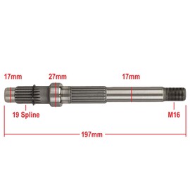 RedCap 197mm Final Output Drive Shaft for 150cc 125cc GY6 4-stroke Engines, Scooter, Mopeds, Go-Karts, ATVs, Ideal for QMI152/157, QMJ152/157 Engines - Durable Construction Ensures Longevity