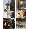 Dusk to Dawn Edison Light Bulbs ST19, Vintage Amber Glass,