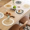 LOMOHOO Juego de 6 Manteles Individuales Redondos, Manteles de Mesa