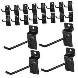 Mobestech 20pcs Heavy Duty Slatwall Hooks Metal Wall Storage Hangers for Optimal Organization Easy Installation Rugged Durability for Retail Home Use