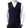 [Ｋａｙｉｙａｓｕ] ニットベスト メンズ 前開き ベスト Vネック セーター 薄手 洗える 無地