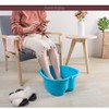 (Blue) - Lemoncy Large Plastic Foot Basin Foot Bath Spa