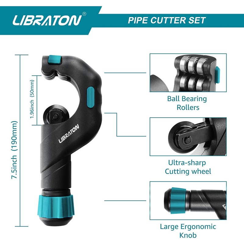 LIBRATON 2-Piece Pipe Cutter Replacement Blades for Large Pipe Cutters,