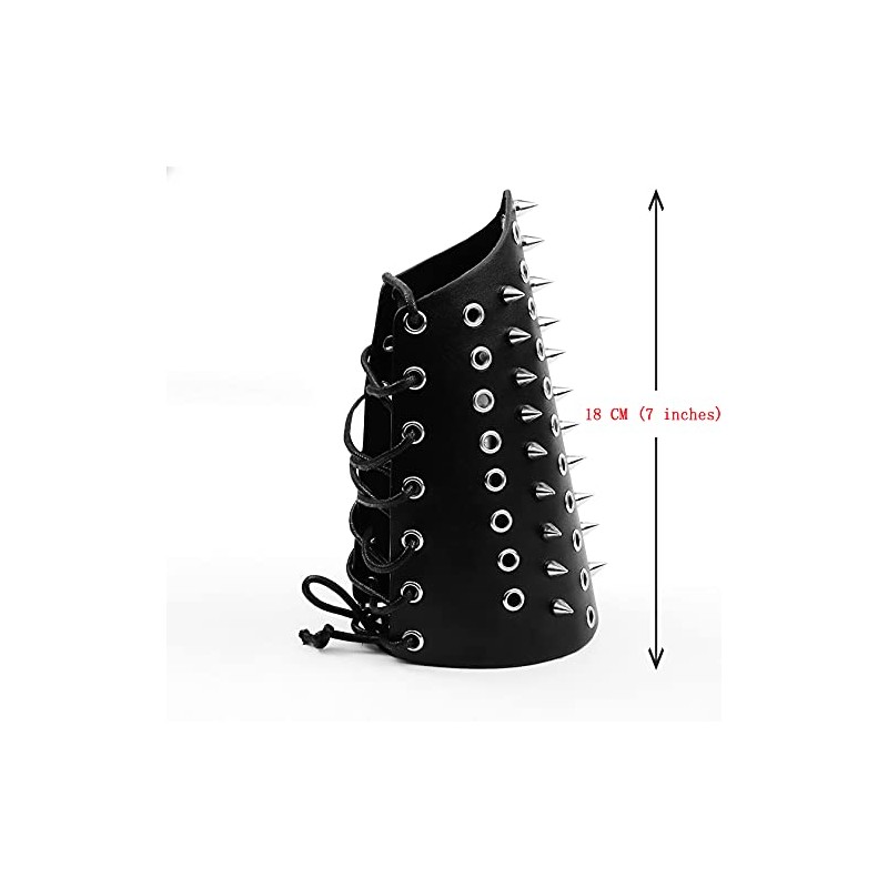 MILAKOO PU Leather Arm Guard with Lacing Rivet Arm Armour