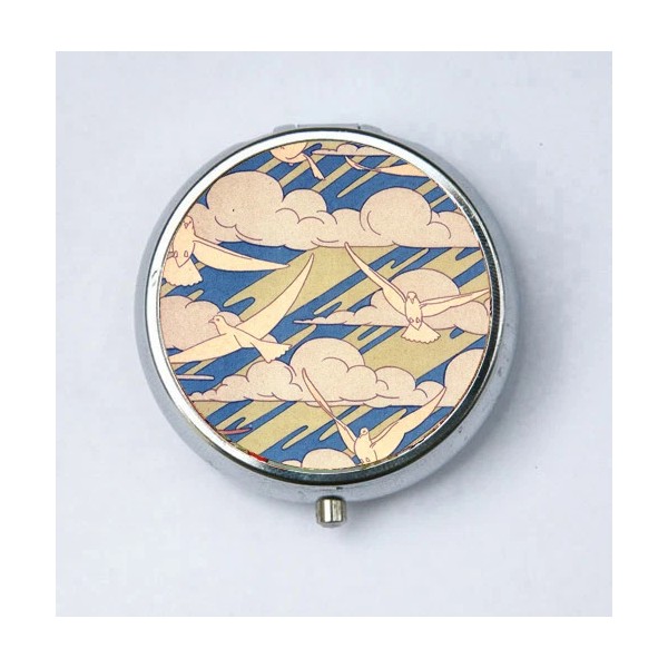 Does not apply Art Nouveau Doves and Clouds Pill case
